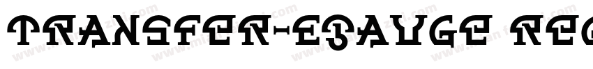 Transfer-EGauge Regu字体转换
